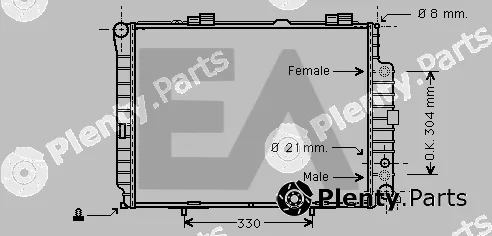 Eaclima 31R50136 — Radiator, engine cooling