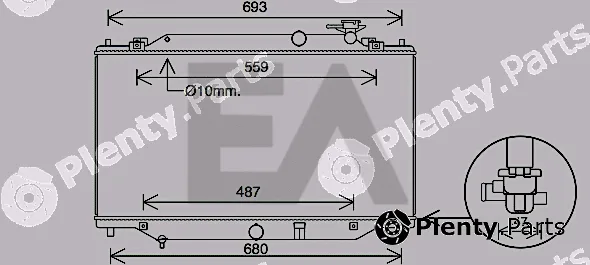 Eaclima 31R52125 — Radiator, engine cooling