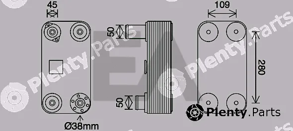 Eaclima 37G76008 — Oil Cooler, engine oil