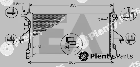 Eaclima 31R25065 — Radiator, engine cooling