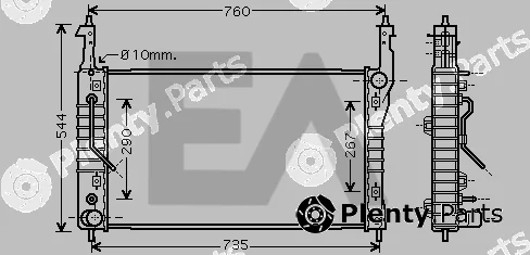 Eaclima 31R54214 — Radiator, engine cooling