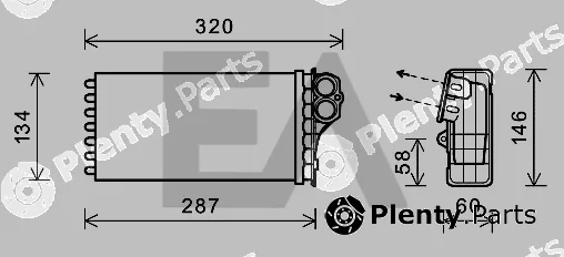 Eaclima 45C10021 — Heat Exchanger, interior heating