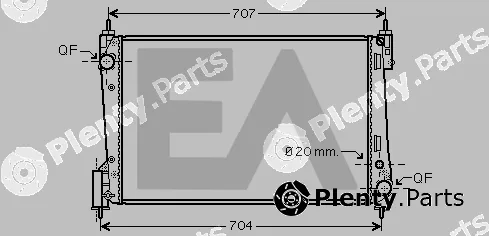Eaclima 31R25140 — Radiator, engine cooling