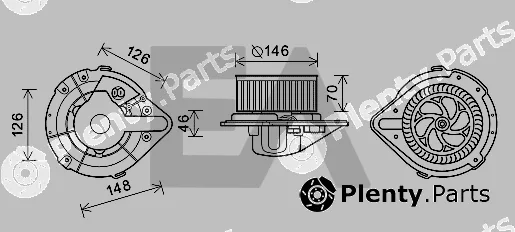 Eaclima 42A02001 — Electric Motor, interior blower