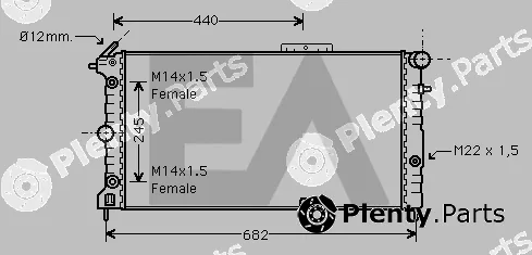 Eaclima 31R54153 — Radiator, engine cooling