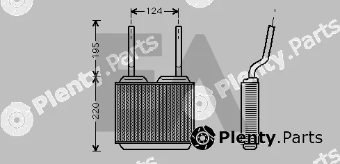 Eaclima 45C54011 — Heat Exchanger, interior heating