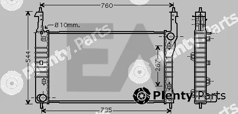Eaclima 31R54216 — Radiator, engine cooling