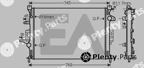 Eaclima 31R78041 — Radiator, engine cooling