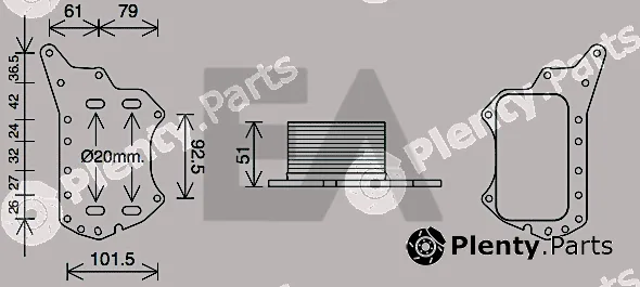 Eaclima 37G60008 — Oil Cooler, engine oil