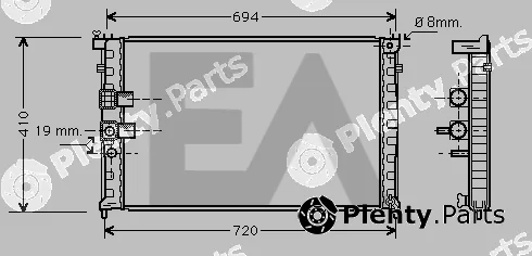 Eaclima 31R55101 — Radiator, engine cooling