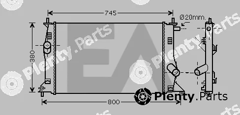 Eaclima 31R52081 — Radiator, engine cooling