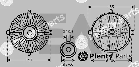 Eaclima 35C50D06 — Fan Wheel, engine cooling