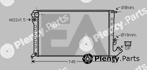 Eaclima 31R10095 — Radiator, engine cooling