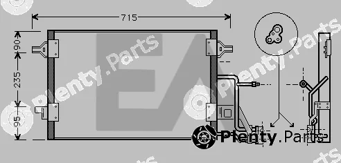 Eaclima 30C02012 — Condenser, air conditioning