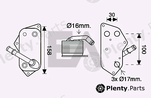 Eaclima 37G07021 — Oil Cooler, engine oil