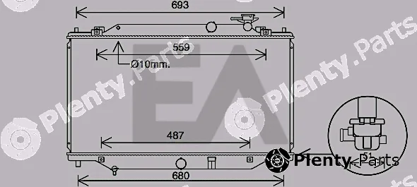 Eaclima 31R52117 — Radiator, engine cooling
