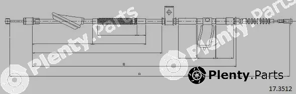 Cabor 17.3512 — Cable Pull, parking brake