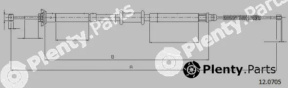 Cabor 12.0705 — Cable Pull, parking brake