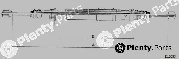 Cabor 11.6593 — Cable Pull, parking brake