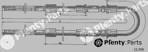 Cabor 11.558 — Cable Pull, parking brake
