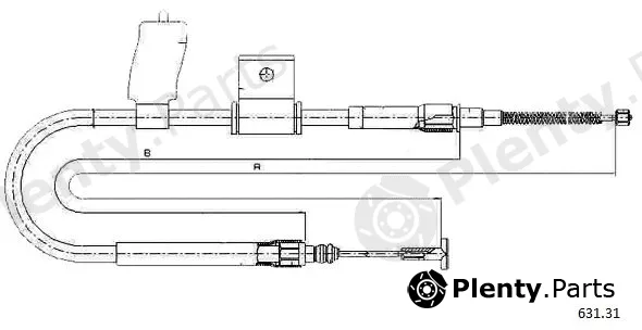 Cabor 631.31 — Cable Pull, parking brake