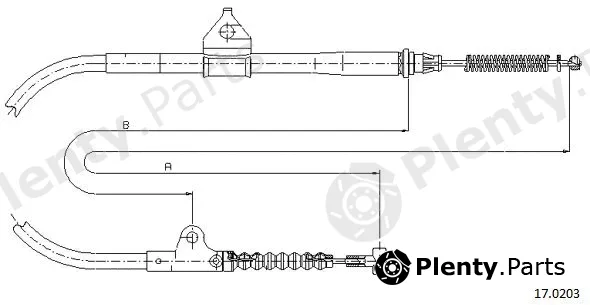 Cabor 17.0203 — Cable Pull, parking brake