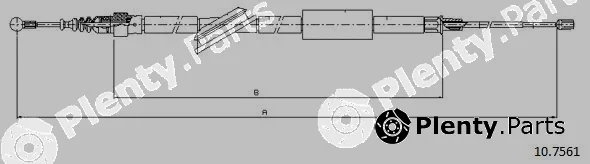 Cabor 10.7561 — Cable Pull, parking brake