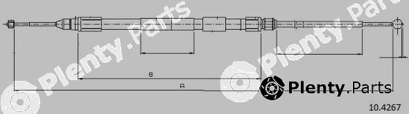 Cabor 10.4267 — Cable Pull, parking brake