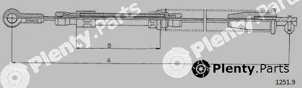 Cabor 1251.9 — Cable Pull, parking brake
