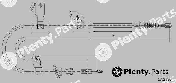 Cabor 17.2120 — Cable Pull, parking brake