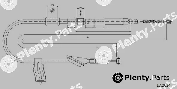Cabor 17.2614 — Cable Pull, parking brake