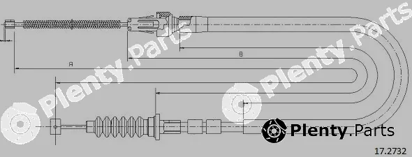 Cabor 17.2732 — Cable Pull, parking brake