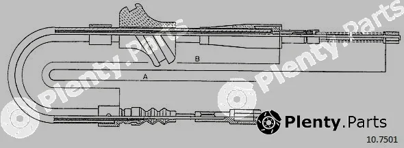 Cabor 10.7501 — Cable Pull, parking brake