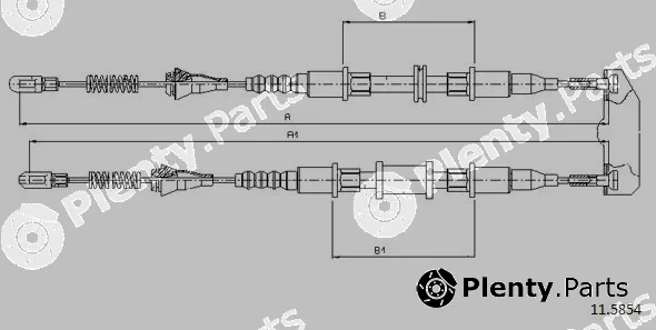 Cabor 11.5854 — Cable Pull, parking brake