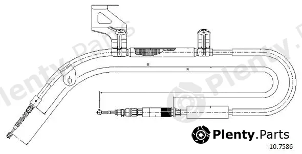 Cabor 10.7586 — Cable Pull, parking brake