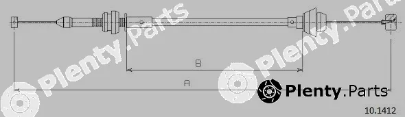 Cabor 10.1412 — Accelerator Cable