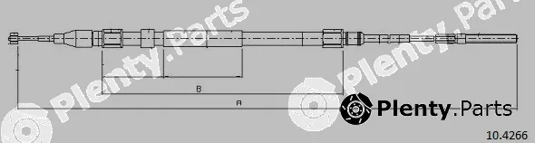 Cabor 10.4266 — Cable Pull, parking brake