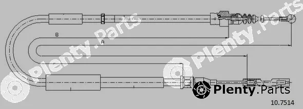 Cabor 10.7514 — Cable Pull, parking brake