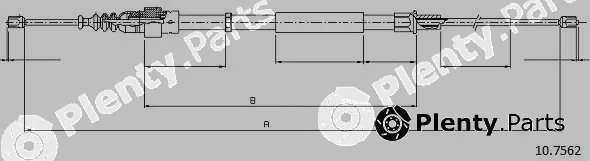 Cabor 10.7562 — Cable Pull, parking brake