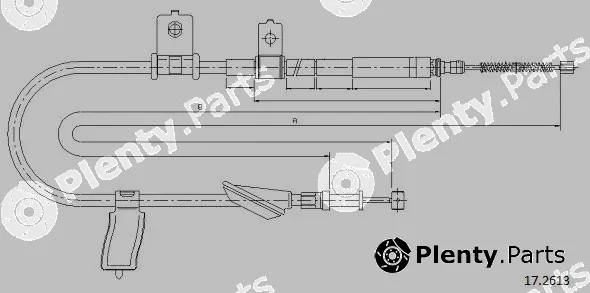 Cabor 17.2613 — Cable Pull, parking brake