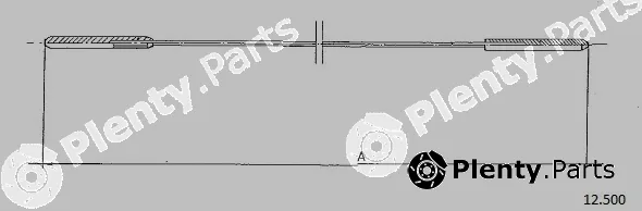 Cabor 12.500 — Cable, heater flap