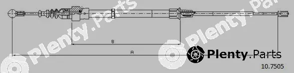 Cabor 10.7505 — Cable Pull, parking brake
