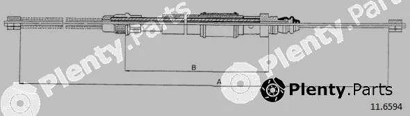Cabor 11.6594 — Cable Pull, parking brake