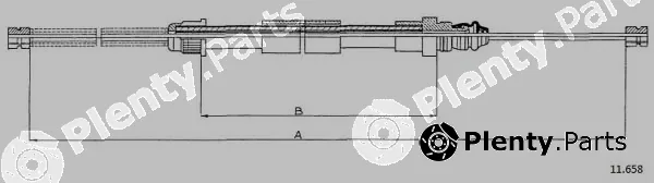 Cabor 11.658 — Cable Pull, parking brake