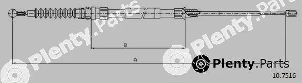 Cabor 10.7516 — Cable Pull, parking brake