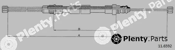 Cabor 11.6592 — Cable Pull, parking brake