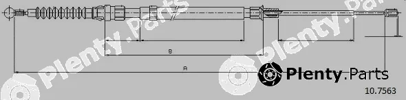 Cabor 10.7563 — Cable Pull, parking brake