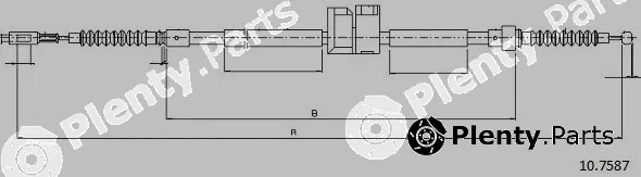 Cabor 10.7587 — Cable Pull, parking brake