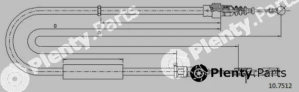 Cabor 10.7512 — Cable Pull, parking brake