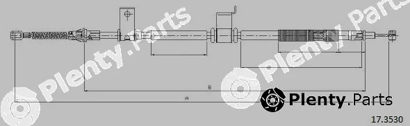 Cabor 17.3530 — Cable Pull, parking brake